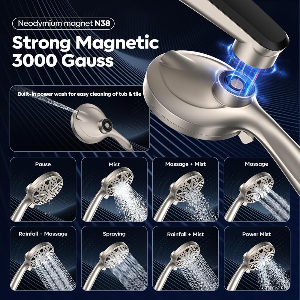 Magnetic dual shower heads